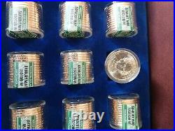 United States Presidential $1 set display case Danbury Mint, uncirculated coins