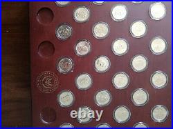 United States Presidential $1 set display case Danbury Mint, uncirculated coins