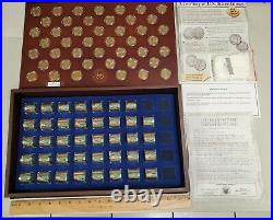 United States Presidential Set In Custom Wood Display Case. 507 One Dollar Coins