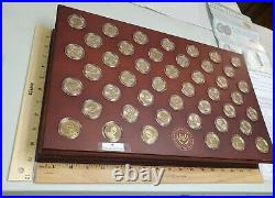 United States Presidential Set In Custom Wood Display Case. 507 One Dollar Coins