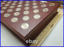 United States Presidential Set In Custom Wood Display Case. 507 One Dollar Coins