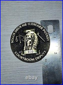 VERY Rare Serialized Court Services Court Room Deputy BSO Challenge Coin Gold