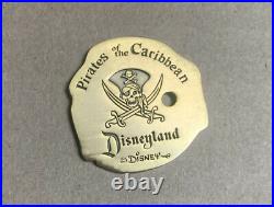VINTAGE RARE Disneyland Pirates of the Caribbean Gold Brass Coin Doubloon Token
