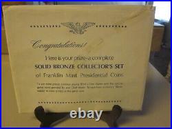 VINTAGE Shell's Coin Game SOLID BRONZE COLLECTOR'S SET Franklin Mint V/G USED