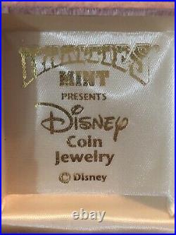 VTG Disney 24k/. 999 Gold Coin Earrings Steamboat Willie /60 yrs w Mickey Mouse