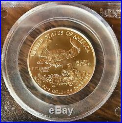Very Rare Collectable 1998 $25 Gold Eagle PCGS MS70