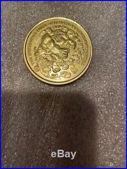 Very Rare Gold THE INCREDIBLE HULK 1974 OFFICIAL MARVEL COLLECTORS COIN