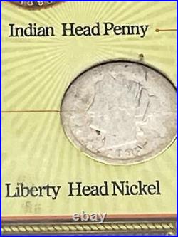 Vintage 1800's Rare Coin Collection Indian Head Penny 1893 Liberty Head READ