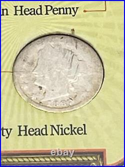 Vintage 1800's Rare Coin Collection Indian Head Penny 1893 Liberty Head READ
