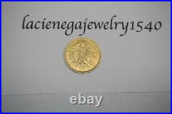 Vintage 1897 22K Solid Gold Austria 10 Coronas Coin Rare Collectible Currency