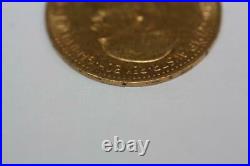 Vintage 1909 22K Solid Gold Austria 10 Corona Coin Rare Collectible Currency