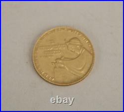 Vintage 1961 Israeli Bar Mitzvah 18k Gold Coin Israel State Medal 19mm 5g