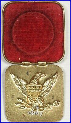 Vintage Brass $5 Gold Half Eagle Coin Case Civil War Era