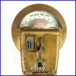 Vintage DUNCAN Parking Meter Gold 5 & 10 Cent Coin Slots Chicago IL USA Works