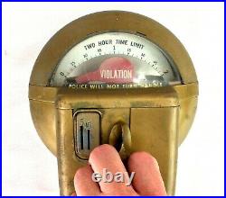 Vintage DUNCAN Parking Meter Gold 5 & 10 Cent Coin Slots Chicago IL USA Works