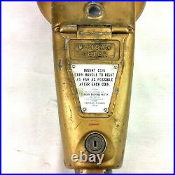 Vintage DUNCAN Parking Meter Gold 5 & 10 Cent Coin Slots Chicago IL USA Works