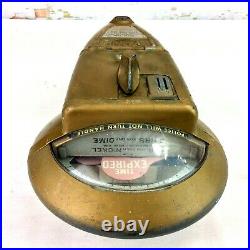 Vintage DUNCAN Parking Meter Gold 5 & 10 Cent Coin Slots Chicago IL USA Works