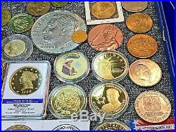 Vintage Junk Drawer Dealer Lot Medals, Watches, Jewelery, Coins, $20 Gold Decant