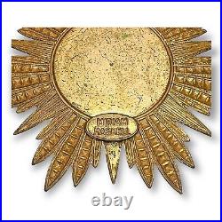 Vintage Miriam Haskell Gold Roman Coin Brooch Signed Collectible