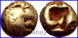 WORLD'S OLDEST COINS! LYDIA Alyattes 610-560 BC 1/12 Stater Rare Ancient Gold