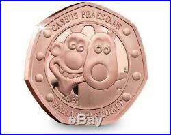 Wallace and Gromit 2019 UK 50p Gold Proof Coin