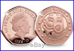 Wallace and Gromit 2019 UK 50p Gold Proof Coin SOLD OUT Low Mintage Coin