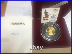 Walt Disney Rarities Mint Commem. Sorcerer's Apprentice in 1 Troy Oz. 999 Gold