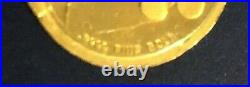 Walt Disney Vintage 1/25th OZ. 9999 Gold Mickey CoinRarely Seen on EbayFREE SH