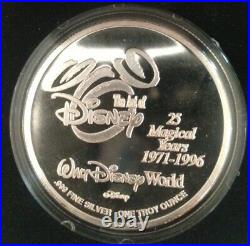 Walt Disney World 25th Anniversary (1971-1996) RARE VINTAGE Silver/Gold Mint