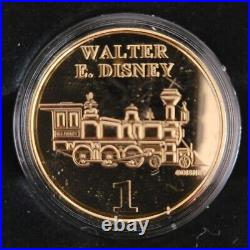 Walt Disney World Railroad 24k Gold Limited Ed. Coin Set #8/2011-extremely Rare