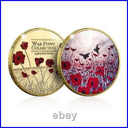 War Poppy Memorabilia Collection Gold Coin Medal Flight For Freedom Bundle Pack