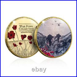 War Poppy Memorabilia Collection Gold Coin Medal Flight For Freedom Bundle Pack