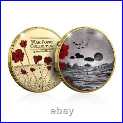 War Poppy Memorabilia Collection Gold Coin Medal Flight For Freedom Bundle Pack