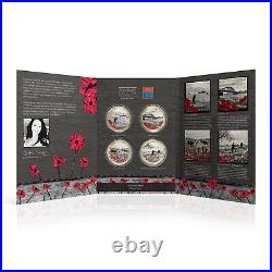 War Poppy Remembrance Collection Gold Coin Medal Kiss to Last Forever Bundle