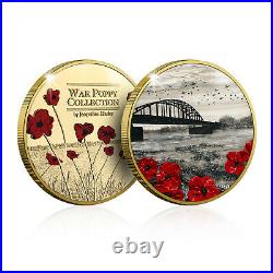 War Poppy Remembrance Collection Gold Coin Medal Kiss to Last Forever Bundle