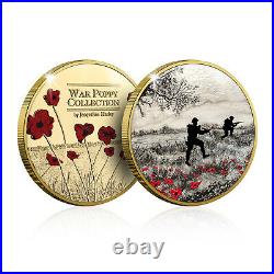 War Poppy Remembrance Collection Gold Coin Medal Kiss to Last Forever Bundle