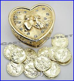 Wedding Ceremony Gold Heart Arras De Boda 13 Unity Coins Couple New Cute Golden