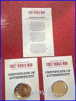 Westminster Centenary WW1 Gold Coin Collection 24 Individual Coins With Coa, Box