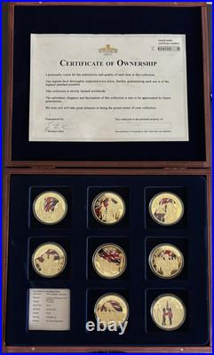 Windsor Mint United Kingdom Royal Regiments 24 Carat Gold Plated Coin Collection