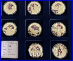 Windsor Mint United Kingdom Royal Regiments 24 Carat Gold Plated Coin Collection