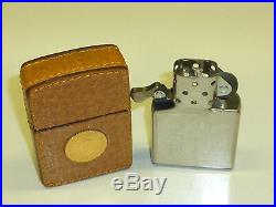 Zippo Full Leather Wrapped Lighter W. 22 Carat Gold Coin Never Struck 1995