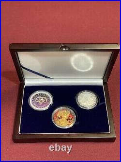 Zodiac Horoscope Aries Collectible 3-Coin Silver Set (Case Included)